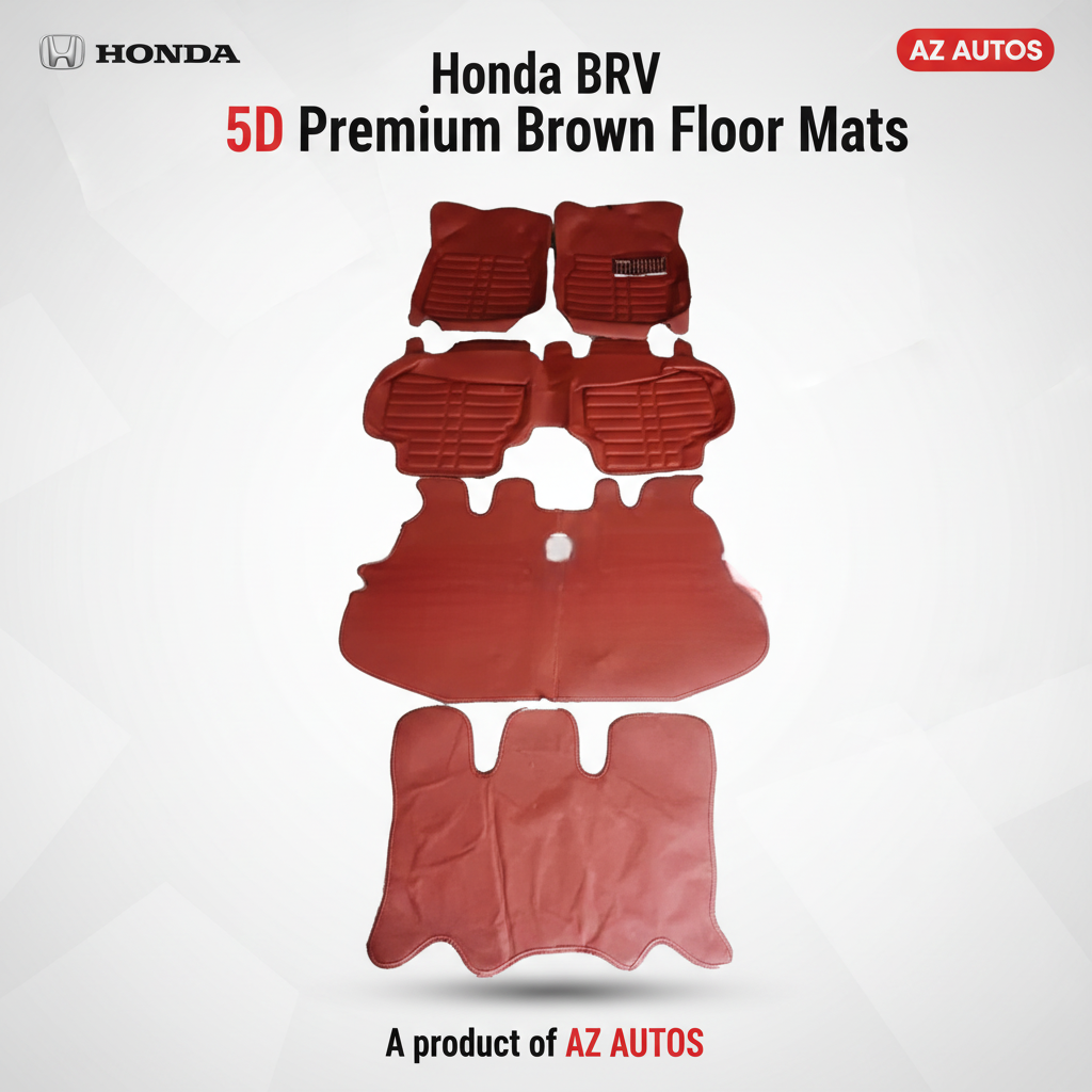 Honda BRV 5D Custom Floor Mat Brown 5 Pcs - Model 2017-2022