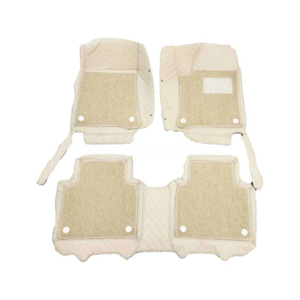 Proton X70 9D Floor Mix Thread Mats Grass 3 Pcs 2021-2024 - Beige With Beige