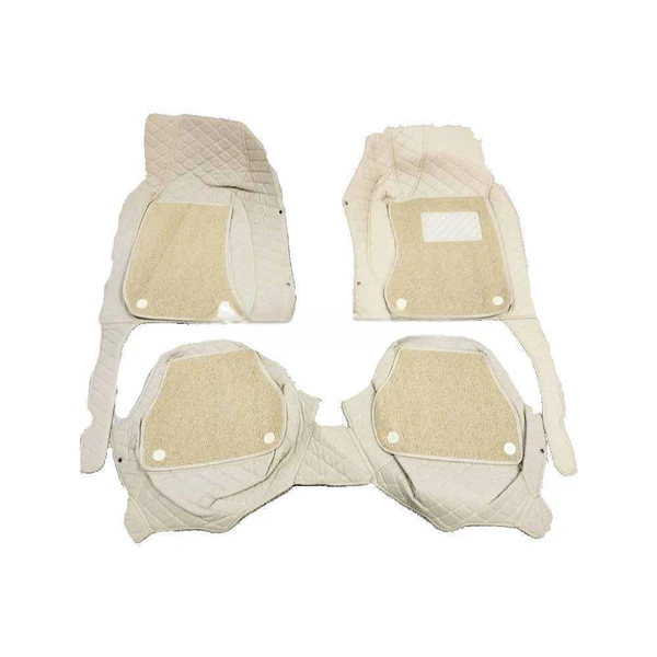 Audi A6 9D Floor Mats Mix Thread Beige With Beige Grass 3Pcs 2011-2018