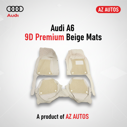 Audi A6 9D Floor Mats Mix Thread Beige With Beige Grass 3Pcs 2011-2018