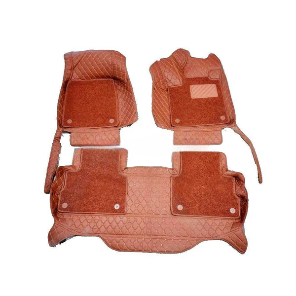 Haval H6 9D Floor Mats Mix Thread Grass 3 Pcs 2021-2024 2021 - 2024 - Brown With Brown