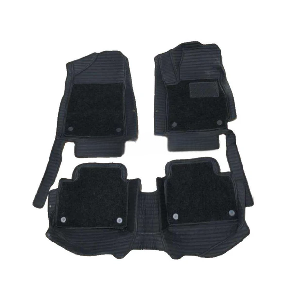Hyundai Elantra 9D Lining Floor Mats Mix Thread Black Grass 2021-2024 - - 3 Pcs
