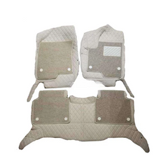 Haval Jolion 9D Floor Mats Mix Thread 3 Pcs - Model 2021-2024 2021 - 2025 - Beige With Beige Grass