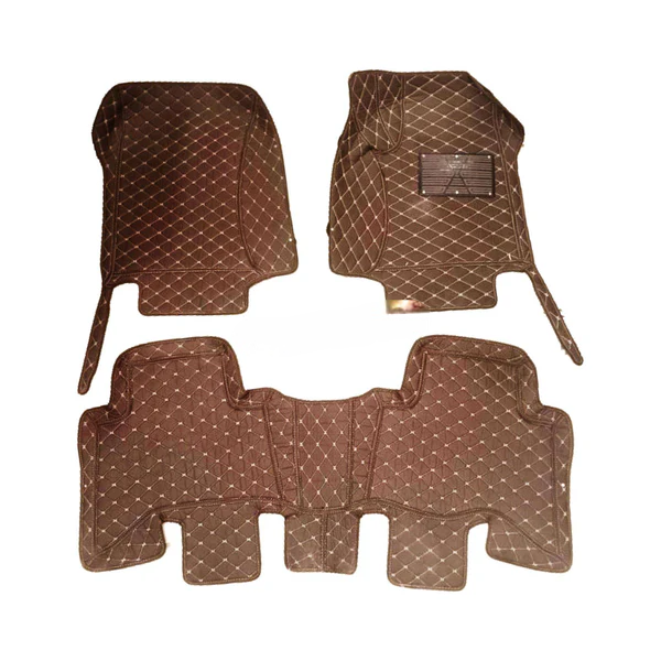 Toyota Land Cruiser 7D Floor Mats - Coffee - 3 Pcs Set 2015-2021