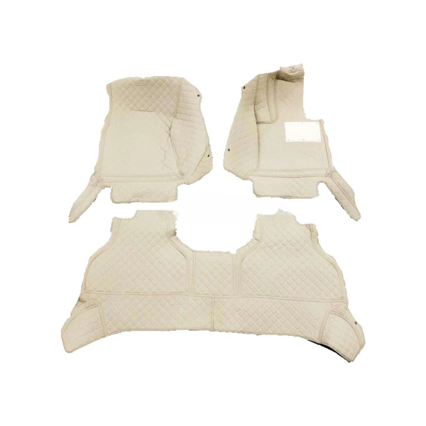 BMW X5 7D Floor Mats - Beige 3 Pcs Set - Model 2013-2018