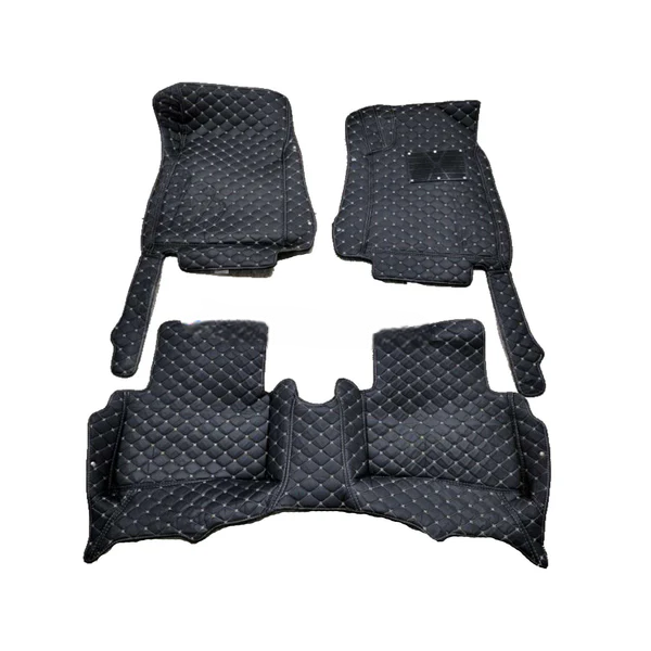 Nissan Juke 7D Floor Mats - Black - 3 Pcs Set - Model 2010-2018 - Car Interior Mats