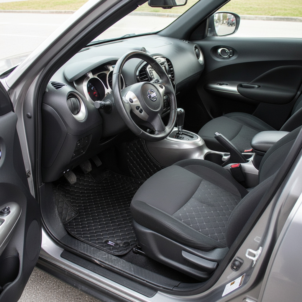 Nissan Juke 7D Floor Mats - Black - 3 Pcs Set - Model 2010-2018 - Car Interior Mats