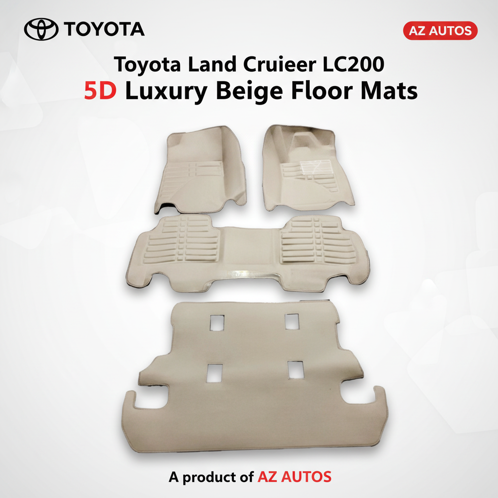 Toyota Land Cruiser LC200 5D Floor Mat Beige 4pcs - Model 2015-2021