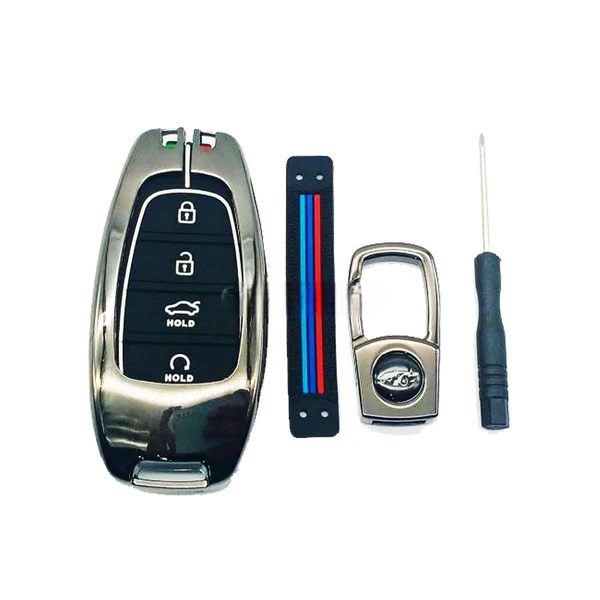 Hyundai Sonata Key Cover With Metal Shell 4 Button - Model 2021-2024
