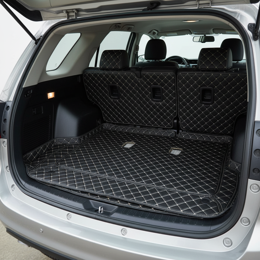 Toyota Fortuner 7D Stitched Floor Mat 4th Piece - Black - 2016-2022