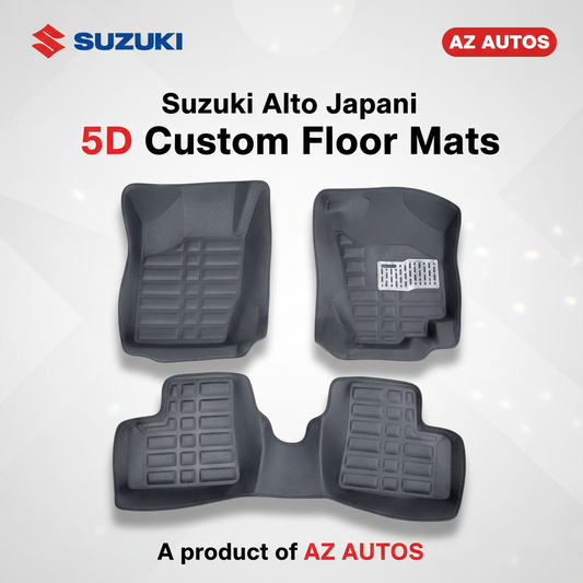 Suzuki Alto Japani 5D Custom Floor Mat Black 3 Pcs - Model 2019-2021