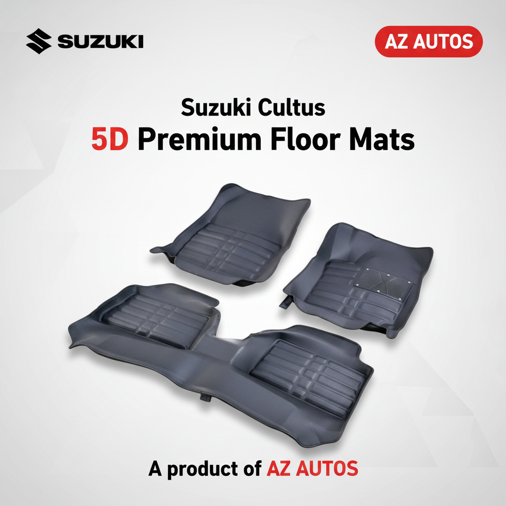 Suzuki Cultus 5D Custom Floor Mat Black New Model 3 Pcs 2017-2021