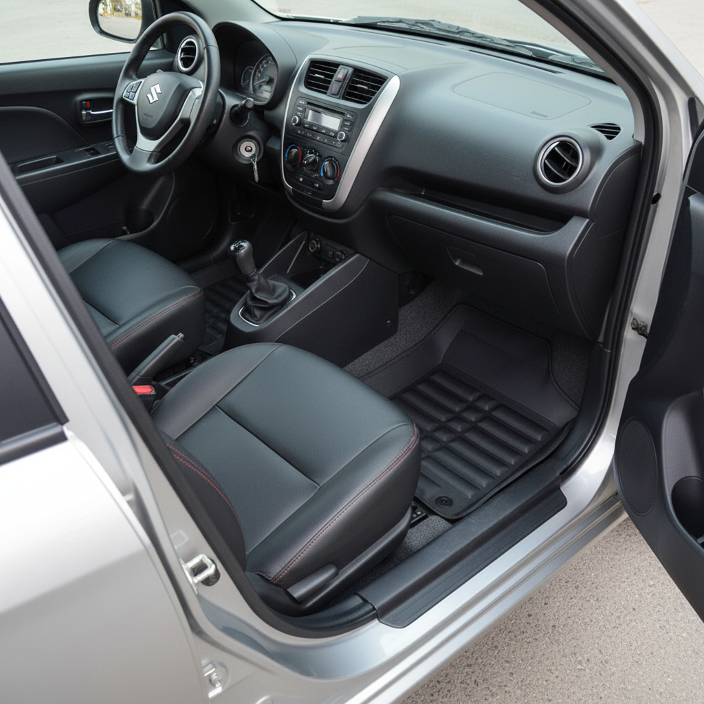 Suzuki Alto 5D Custom Floor Mat Black 3 Pcs - Model 2018-2021