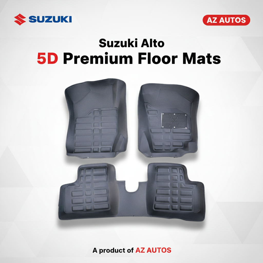 Suzuki Alto 5D Custom Floor Mat Black 3 Pcs - Model 2018-2021