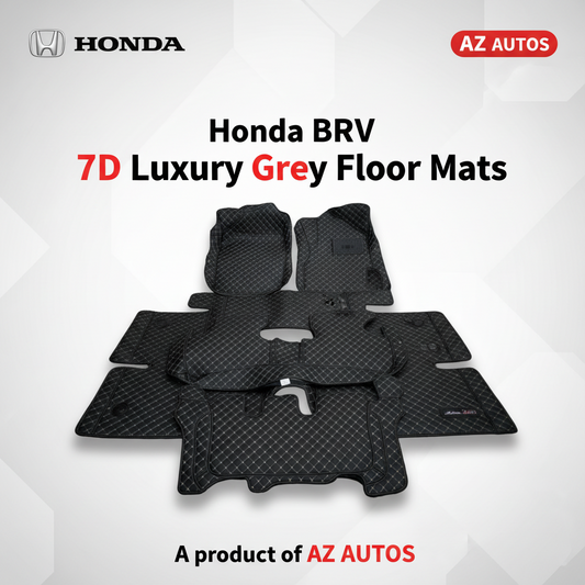 Honda BRV 7D Floor Mats - Black - 4 Pcs Set - Model 2017-2021