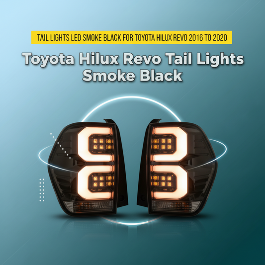 Tail Lights LED Smoke Black for Toyota Hilux Revo 2016 to 2020