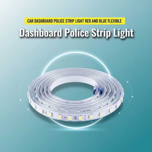 Car Dashboard Police Strip Light Red and Blue Flexible