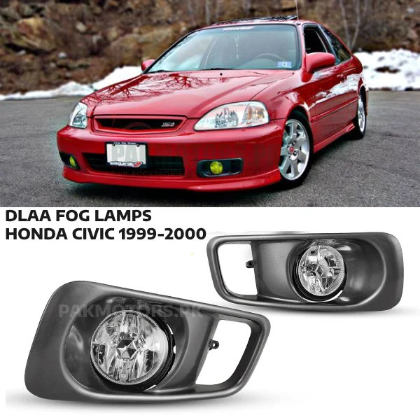 DLAA Honda Civic 1999-2000 Fog Lamps Lights HD093 with Switch and Wiring Kit
