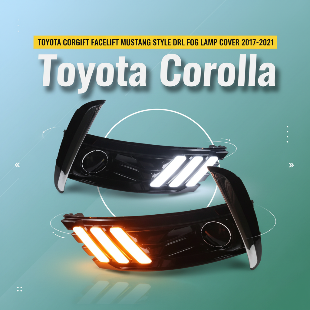 Toyota Corolla Facelift Mustang Style DRL Fog Lamp Cover 2017-2021