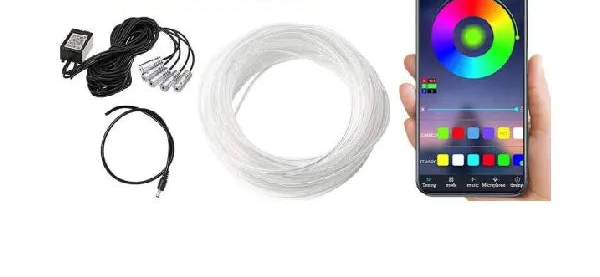 Dashboard LED Light 6 Points With Acrylic 2M – Car Dashboard Decorative Neon Strip Light – EL Glow Wire