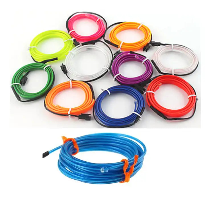 Dashboard LED Light 6 Points With Acrylic 2M – Car Dashboard Decorative Neon Strip Light – EL Glow Wire