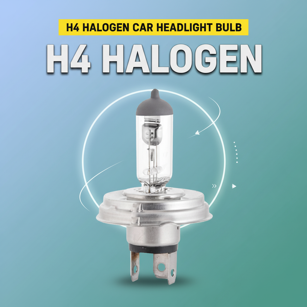 H4 Halogen Car Headlight Bulb