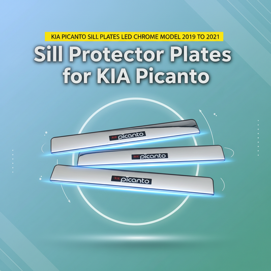 KIA Picanto Sill Plates LED Chrome Model 2019 to 2021