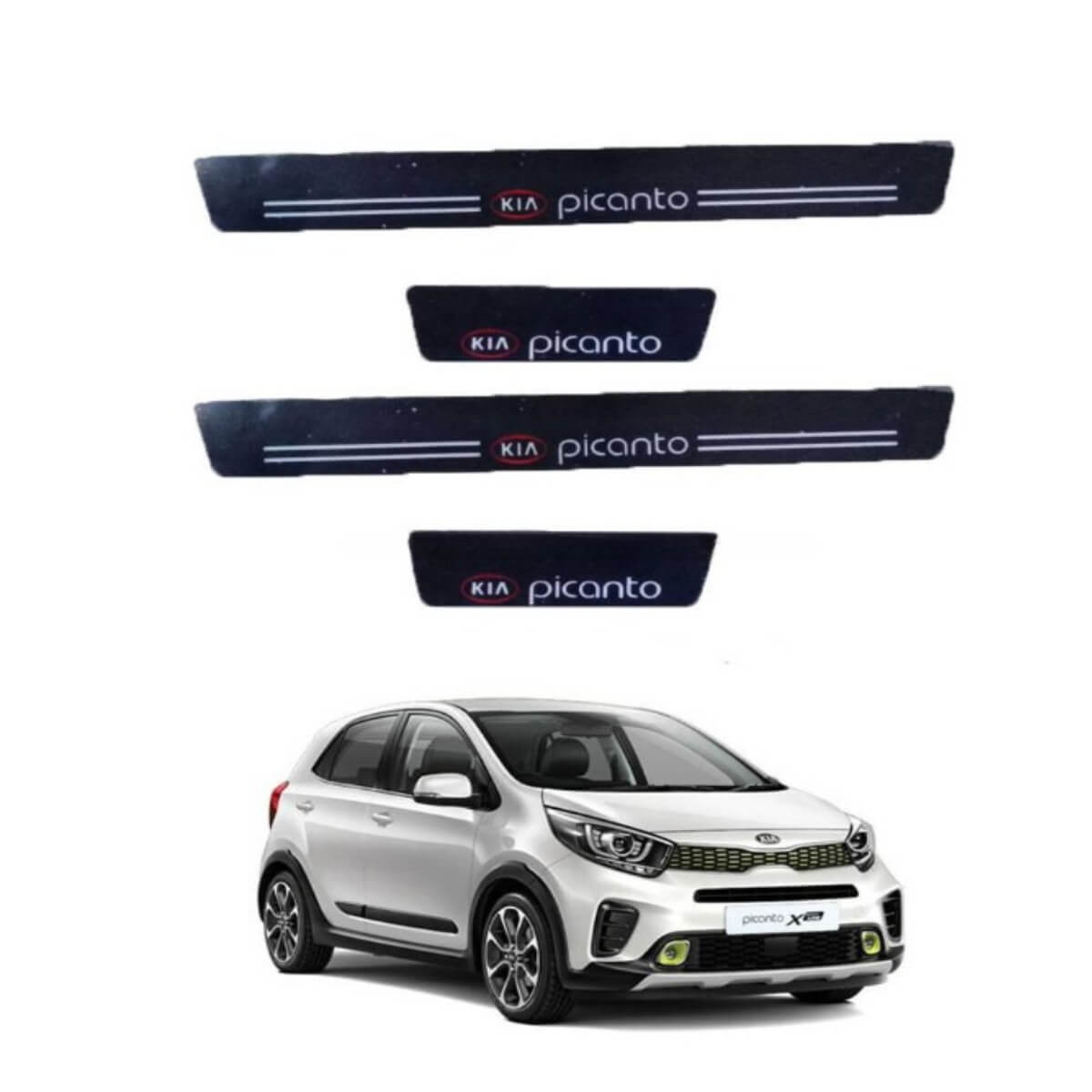 Kia Picanto Led Sill Plates Skuff LED panels with LED Bar White Model 2021 to 2022