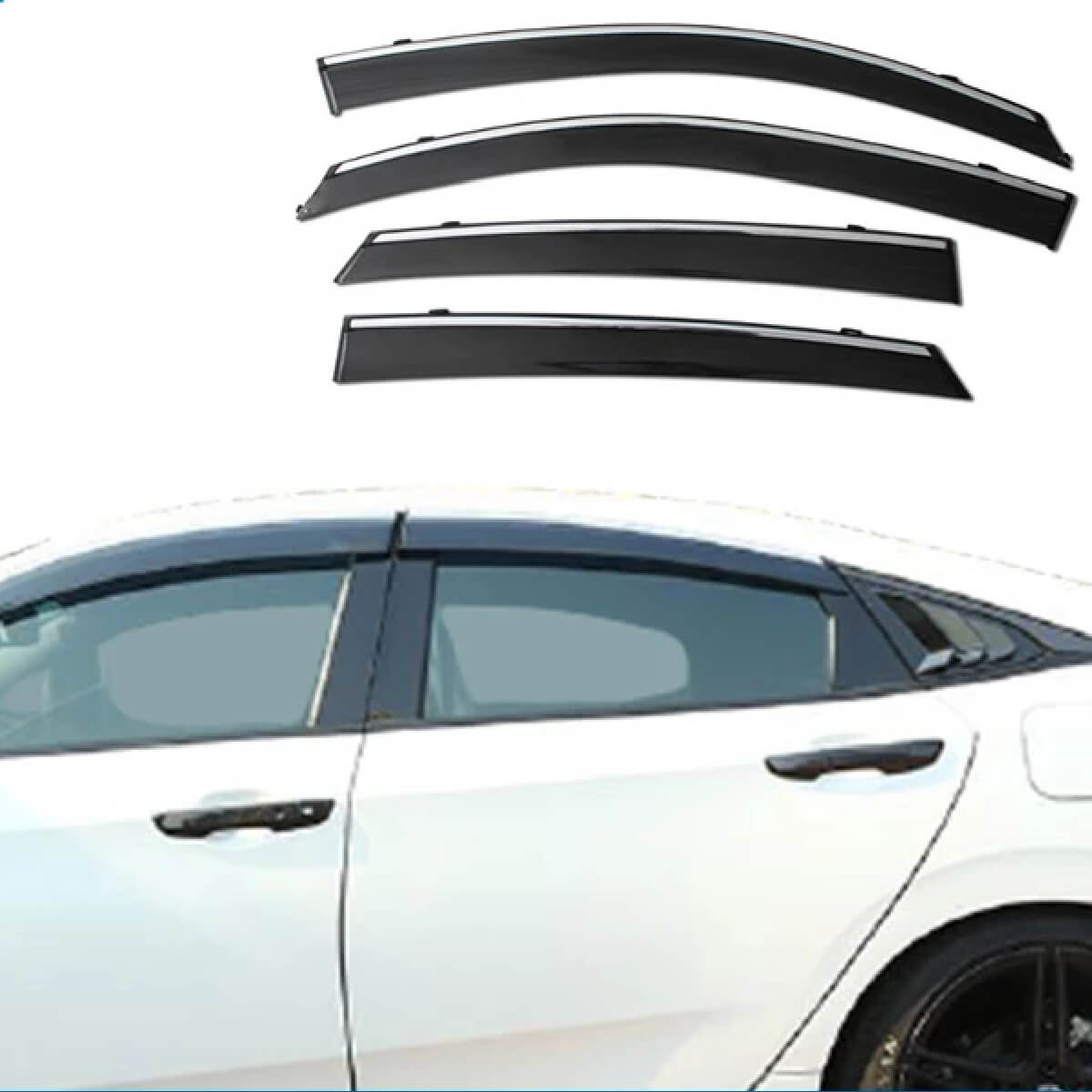 Honda Civic Sedan Air Press Sun Visor With Chrome – Model 2022-2023