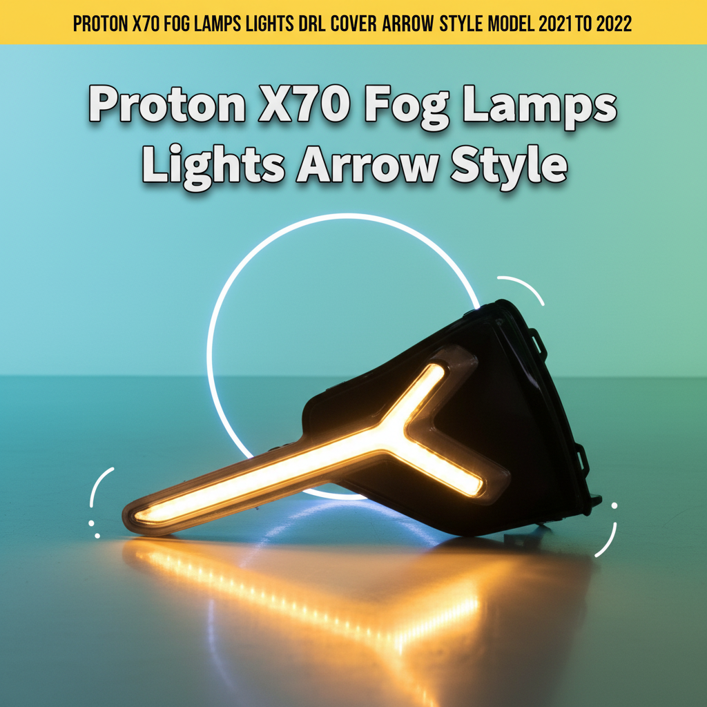 Proton X70 Fog Lamps Lights DRL Cover Arrow Style Model 2021 to 2022