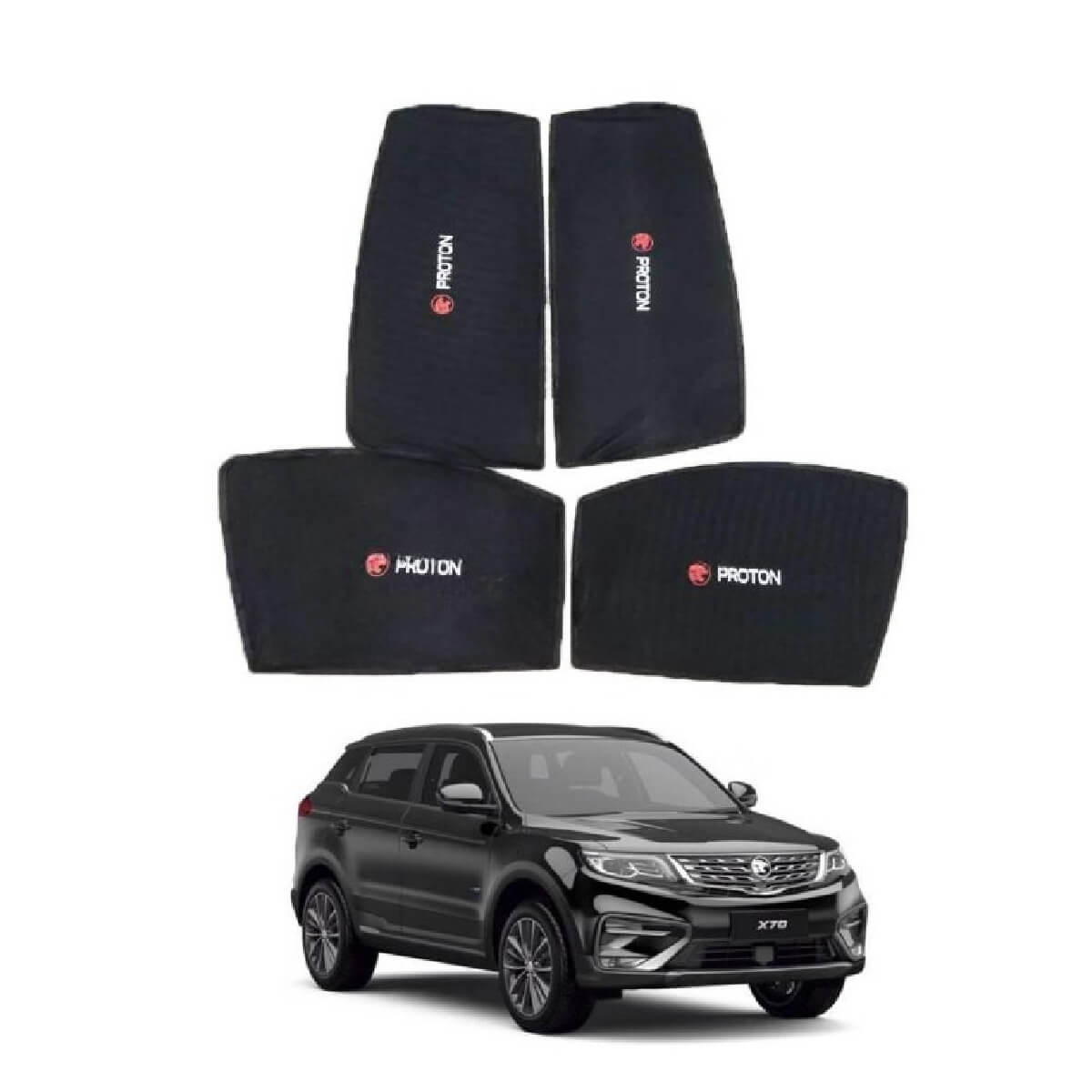 Proton X70 Side Sunshade with Logo Model 2020 to 2021