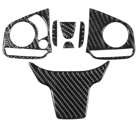 Carbon fiber Steering Multimedia 3Pcs For Honda Civic 2016 to 2021