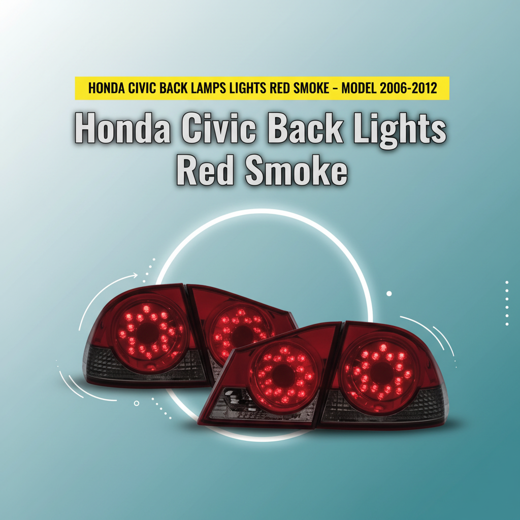 Honda Civic Back Lamps Lights Red Smoke – Model 2006-2012