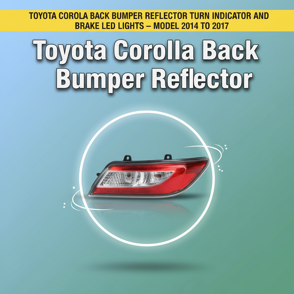 Toyota Corolla Back Bumper Reflector Turn Indicator and Brake LED Lights – Model 2014 to 2017