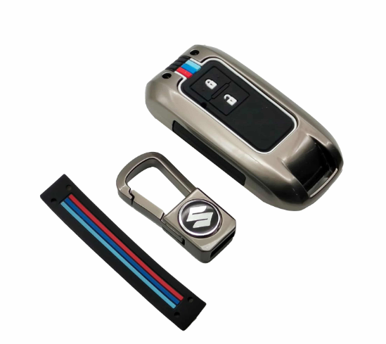 Suzuki Swift Key Cover With Metal Shell 2 Button - Model 2023-2024