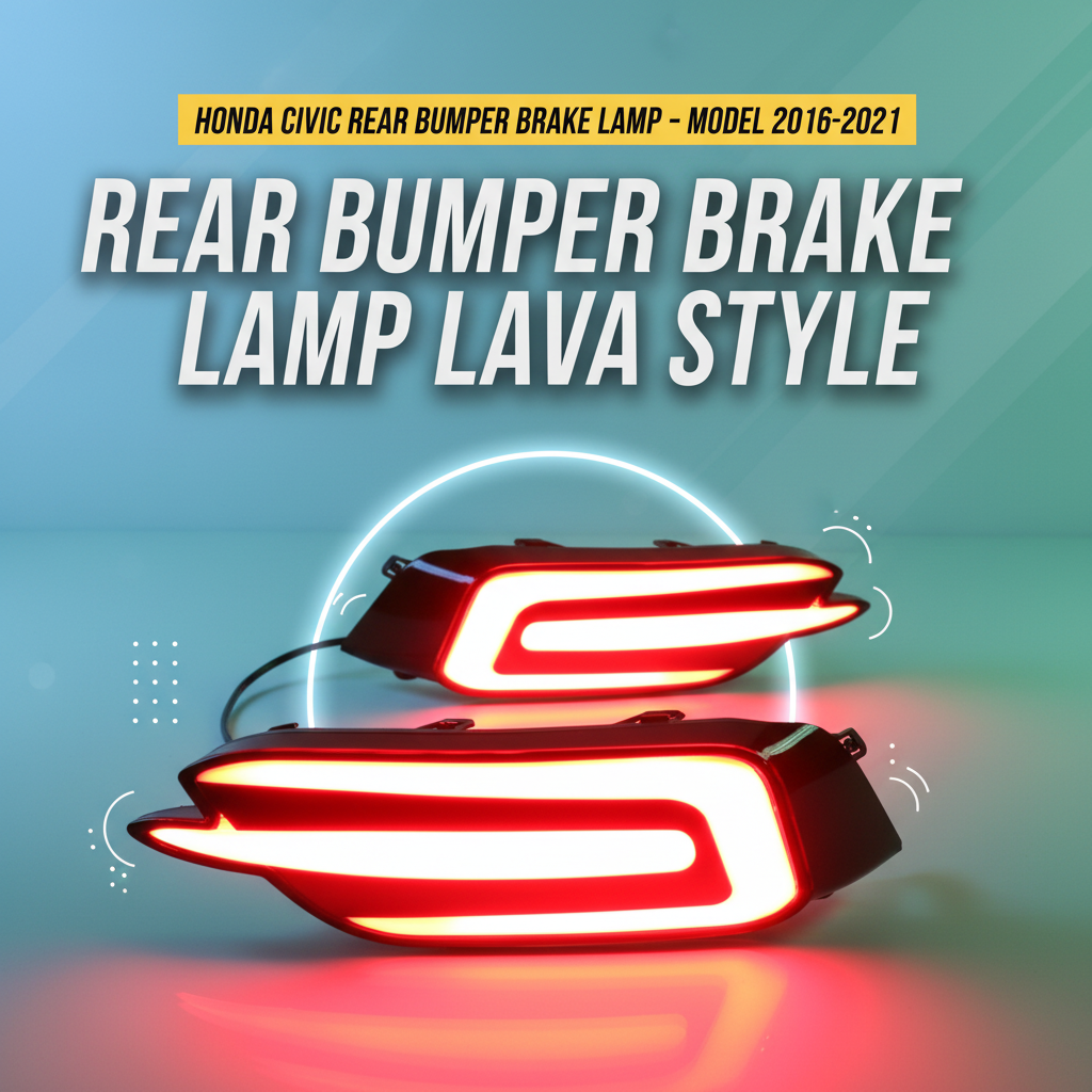 Honda Civic Rear Bumper Brake Lamp Lava Style – Model 2016-2021