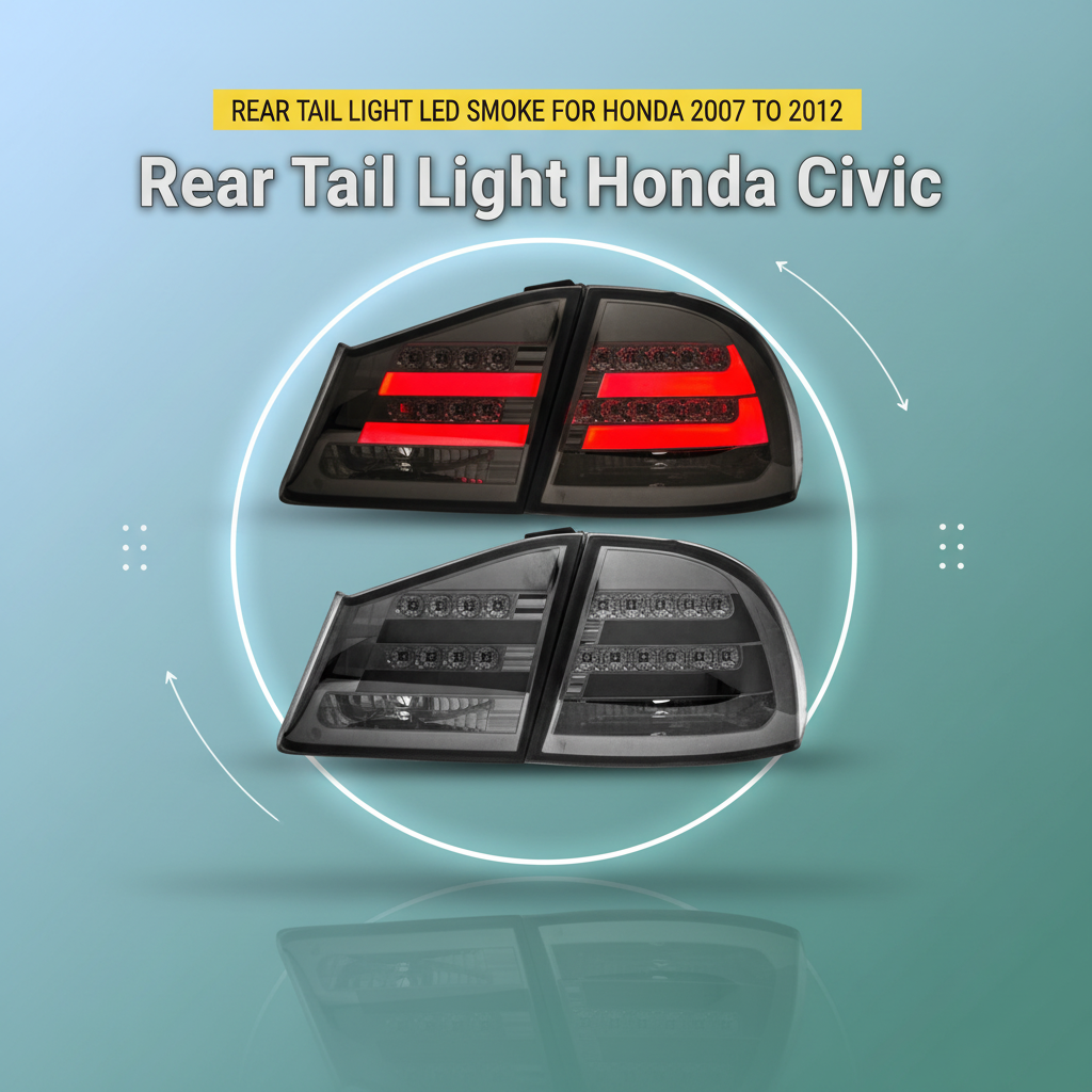 Rear Tail Light LED Smoke for Honda Civic 2007 to 2012