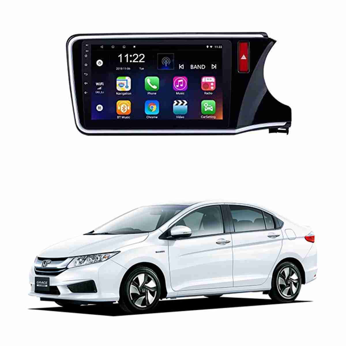 Honda Grace 2014 to 2017 Android Panel HD Player IPS Display Multimedia System