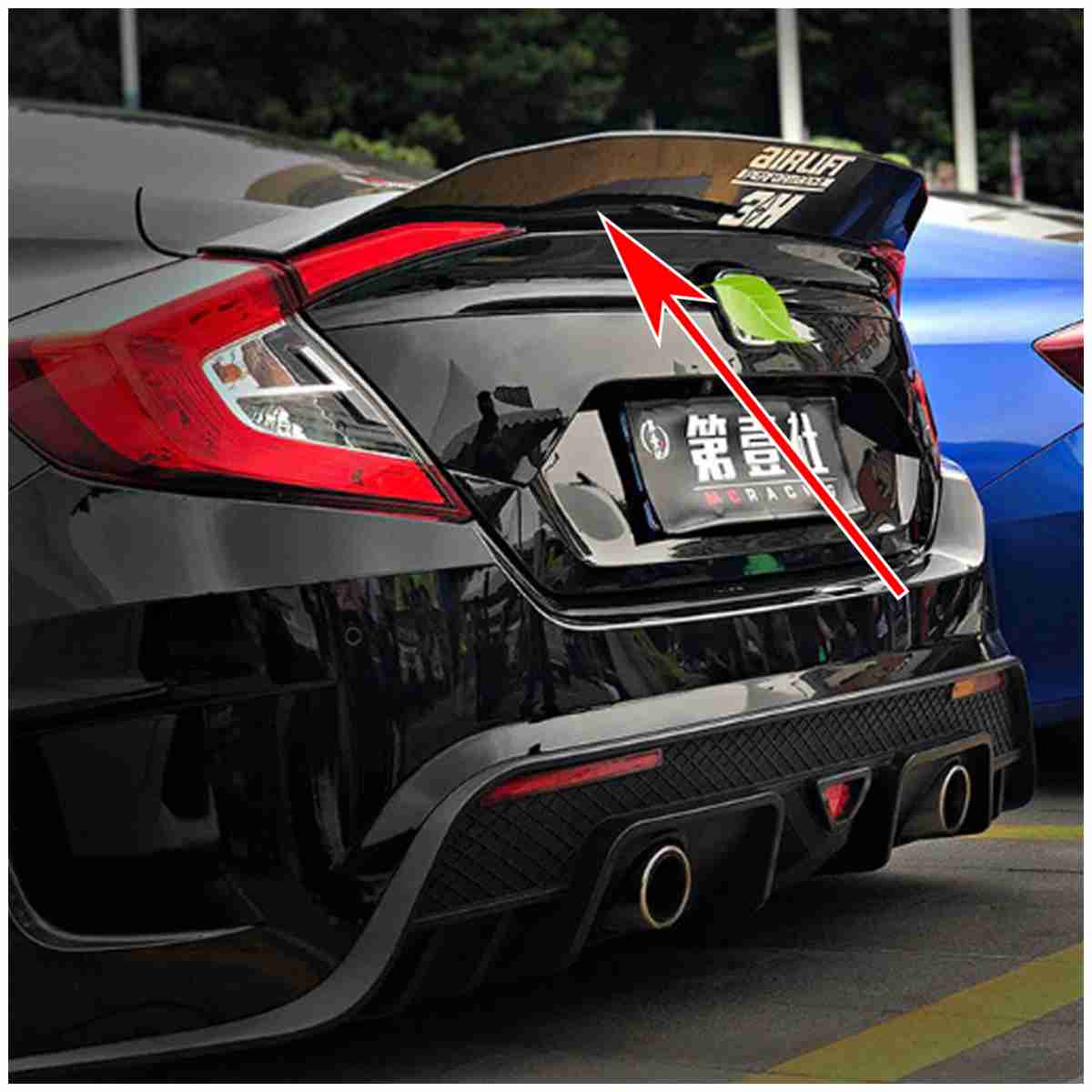 Honda Civic 2016 to 2020 – JDM Style ABS High Quality Auto Part Rear Trunk Spoiler Fit