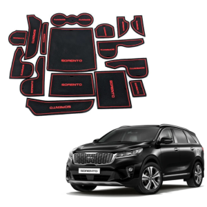 KIA Sorento PVC Non-Slip Interior Mats (Red) – Model 2021-2022