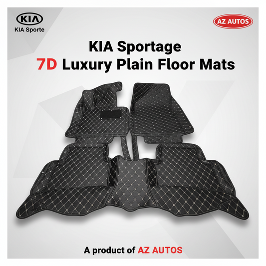 7D Floor Mats Black for KIA Sportage 2020 to 2021