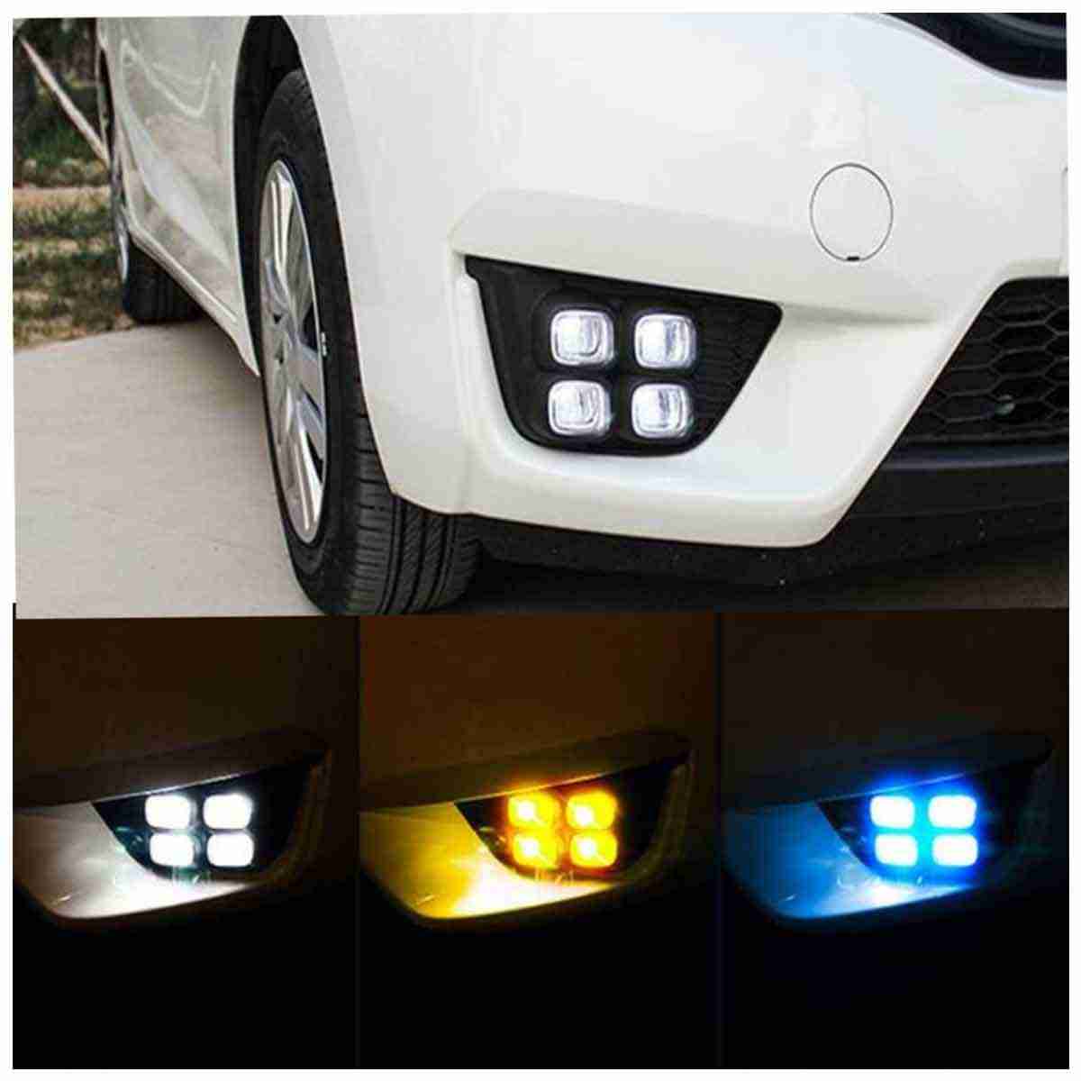 Fog Lamps / Fog Lights DRL Covers Bugatti Style For Honda Fit 2013 to 2019