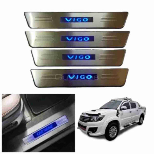 Toyota Hilux Vigo Door Sill Plates / Skuff LED Panels 2005 to 2020