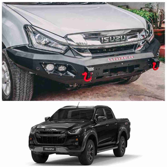 ISUZU D-Max 2018 for 2020 – Hamer 4×4 Front Bull Bar Version 2 with Double Light