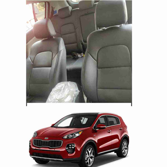 Seat Cover in Black Color Japanese Leather for Kia Sportage 2019 to 2020