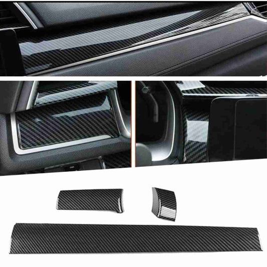 Dashboard Carbon Fiber Trim For Honda Civic 2016 to 2019