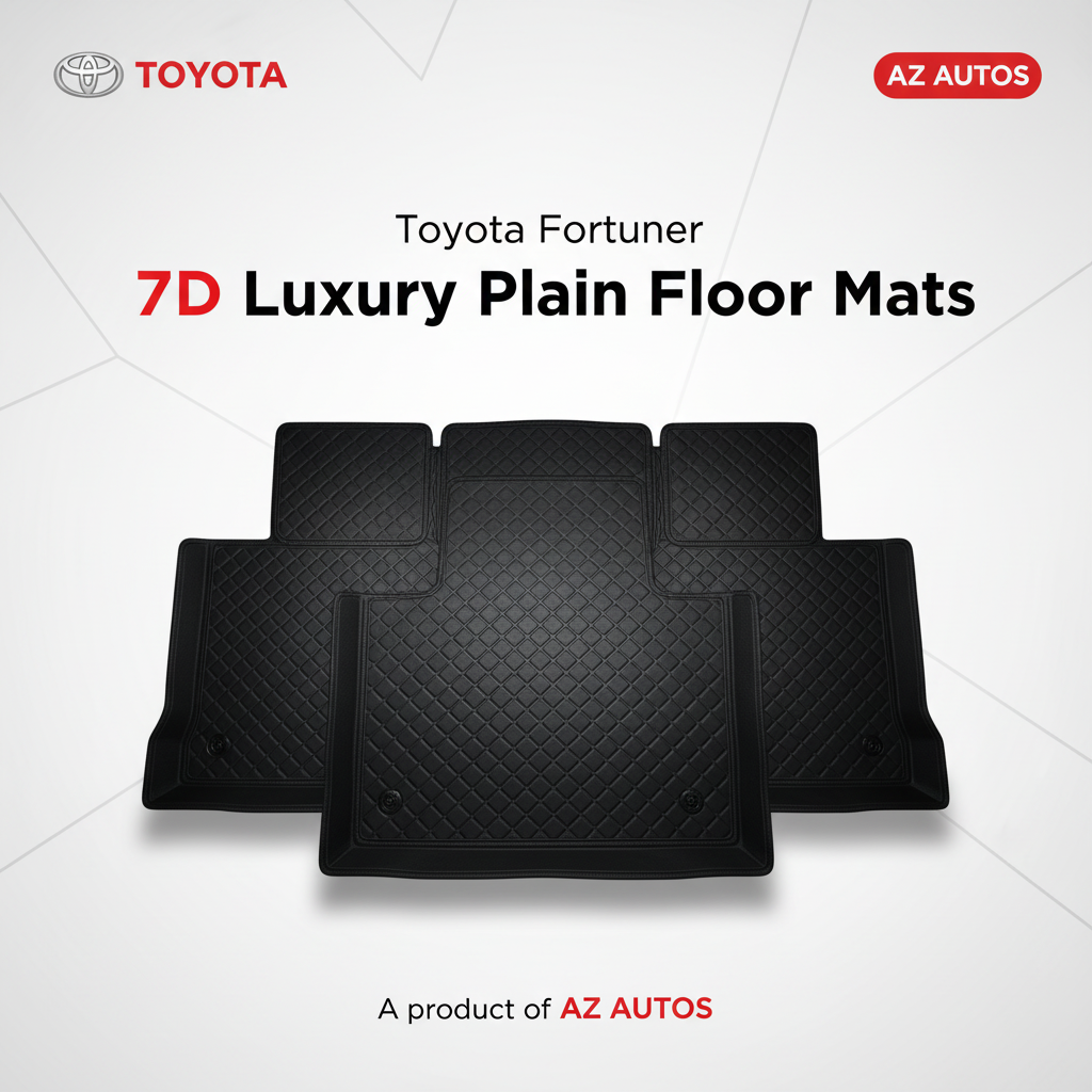 7D Floor Mats Plain For Toyota Fortuner 2012 to 2016
