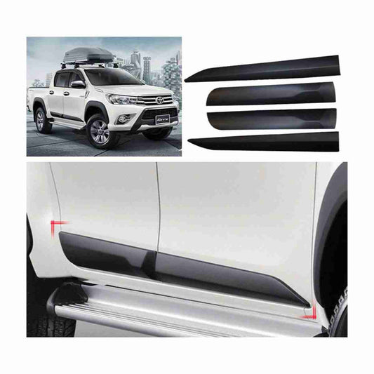Body Side Door Molding Trim Fit Black For Toyota Hilux Revo