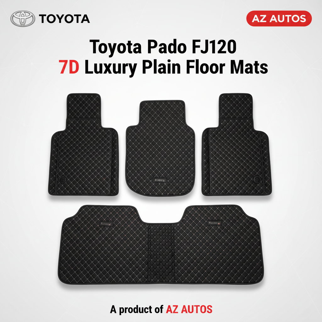 7D Floor Mats Plain For Prado FJ120 2004 to 2008