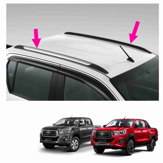 Roof Rail Black And Silver For Toyota Hilux Revo 2016 to 2021